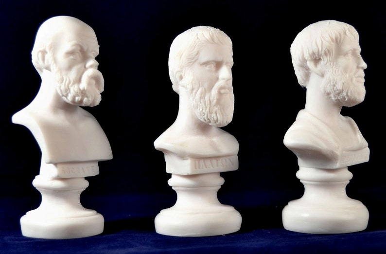 Socrates , Plato, Aristotle Bust greek Great Philosophers Set NEW Free shipping-Tracking image 2