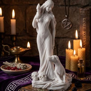 Hecate Statue, Goddess of Magic & Witchcraft,  Goddess Decor, Hekate Altar Idol, Pagan Wiccan Gift, 7.5 Inch