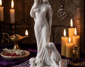 Hecate Statue, Goddess of Magic & Witchcraft,  Goddess Decor, Hekate Altar Idol, Pagan Wiccan Gift, 7.5 Inch
