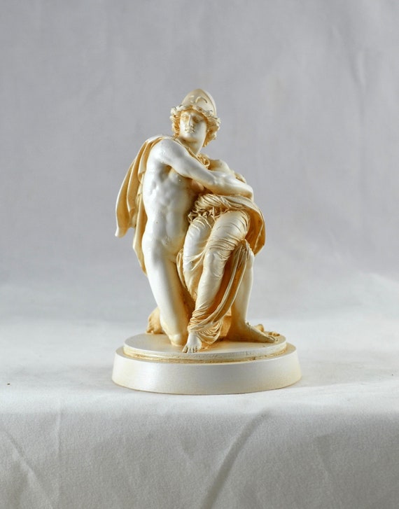 アレスとアフロディーテ（マルスとビーナス）彫刻大理石経年緑青彫像12