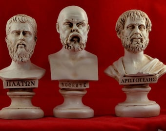 Socrates ,  Plato, Aristotle  Bust greek Great Philosophers Patina Set  NEW Free shipping- tracking