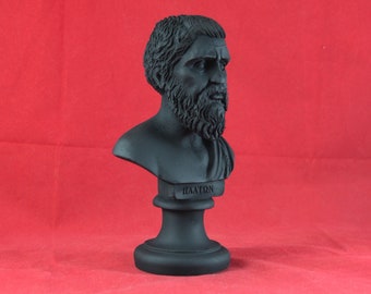 Plato Bust greek statue Black NEW 16 cm 6,3 inch