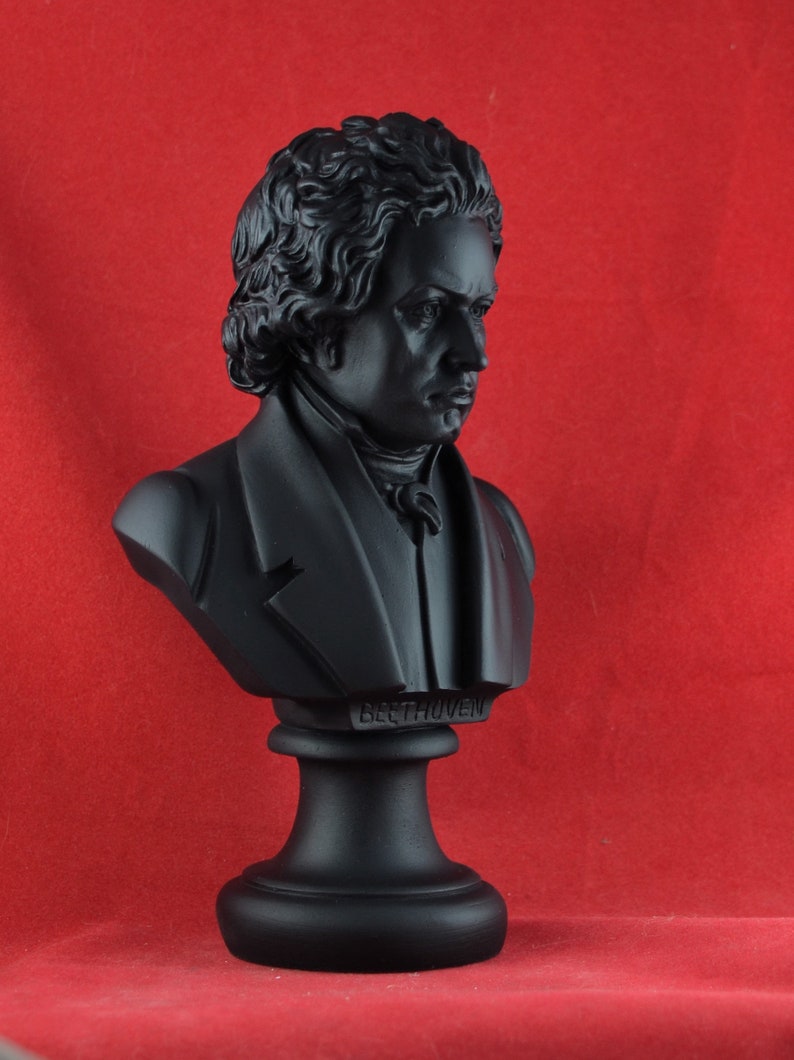 Buste de Beethoven statue grecque noir 12,5 pouces 32 cm image 3