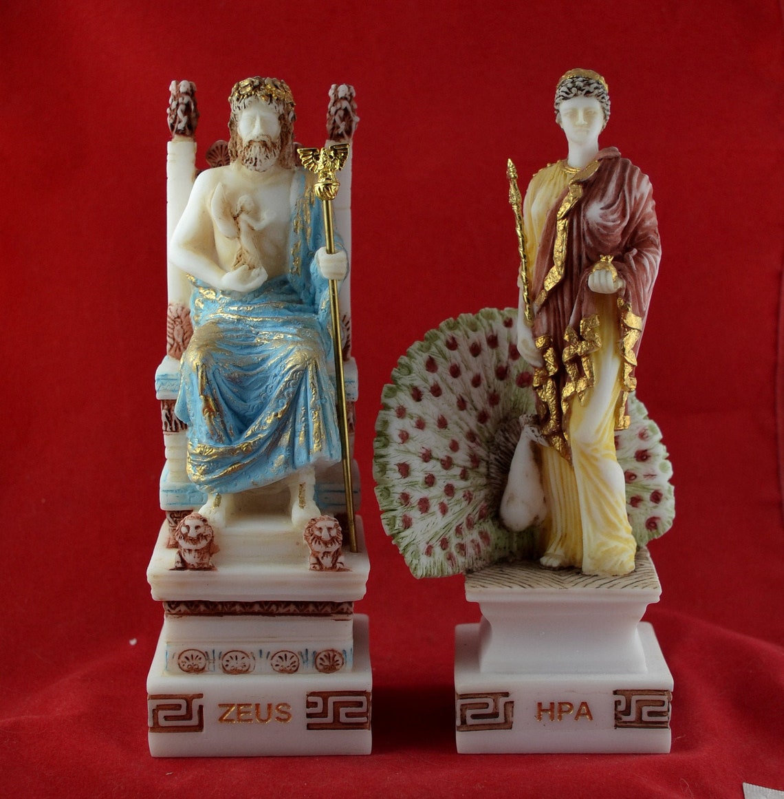 Zeus and Hera Set greek statues king of gods ruler of sky Etsy
