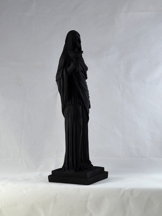 黒い石の人型彫刻 木彫神像 ペルセポネ 黒い女神 冥界の女王 像 25 cm 10 インチ - Etsy 日本