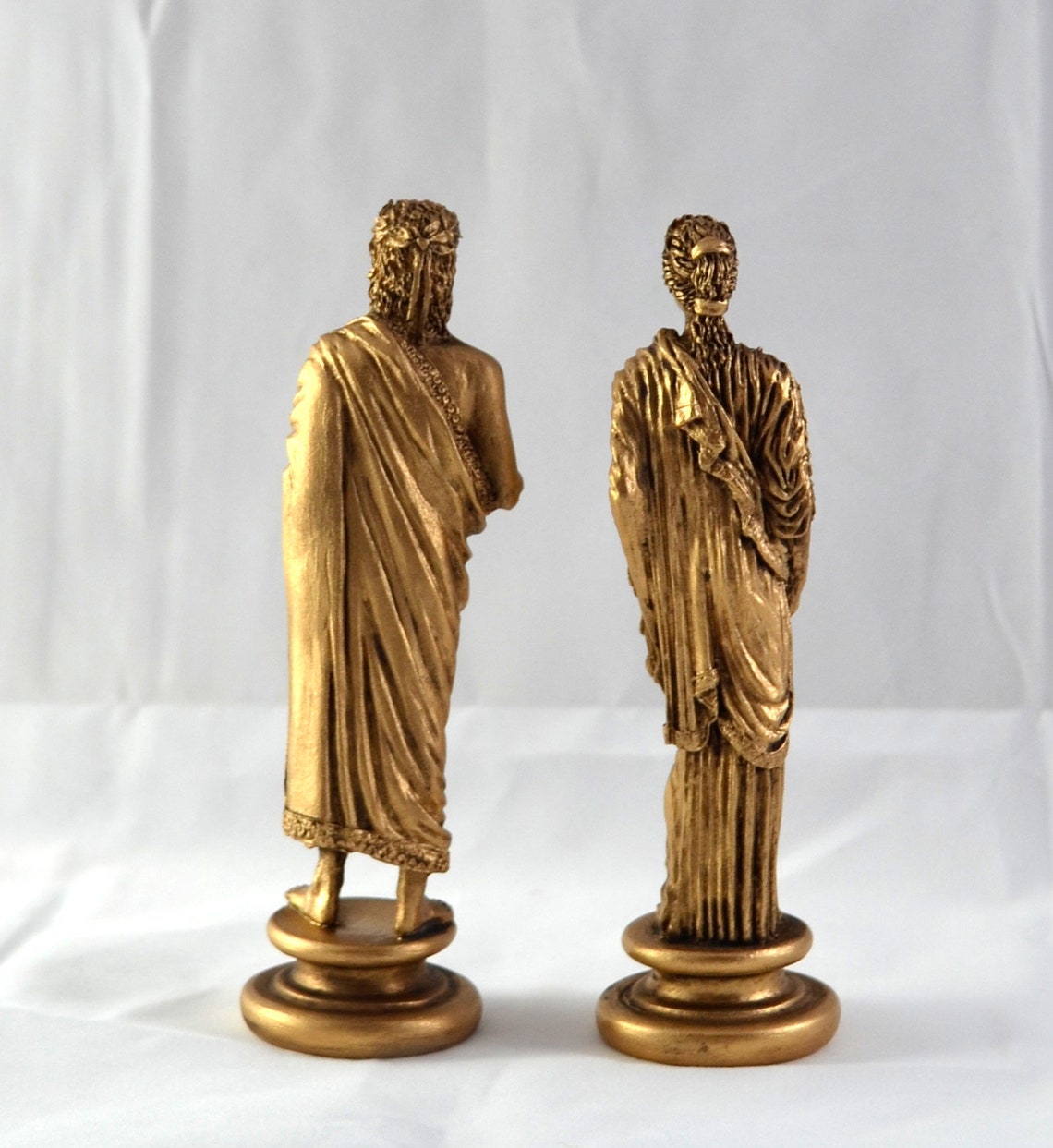 Zeus and Hera Set gold patina greek statue god NEW Free image 3