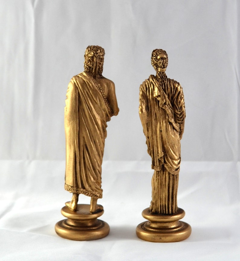 Zeus and Hera Set Gold Patina Greek Statue God NEW Free Etsy Australia
