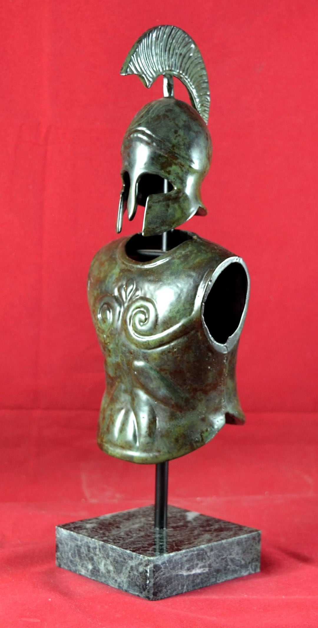 Ancient Greek Breastplate and Helmet Spartan Hoplite Bronze Etsy UK