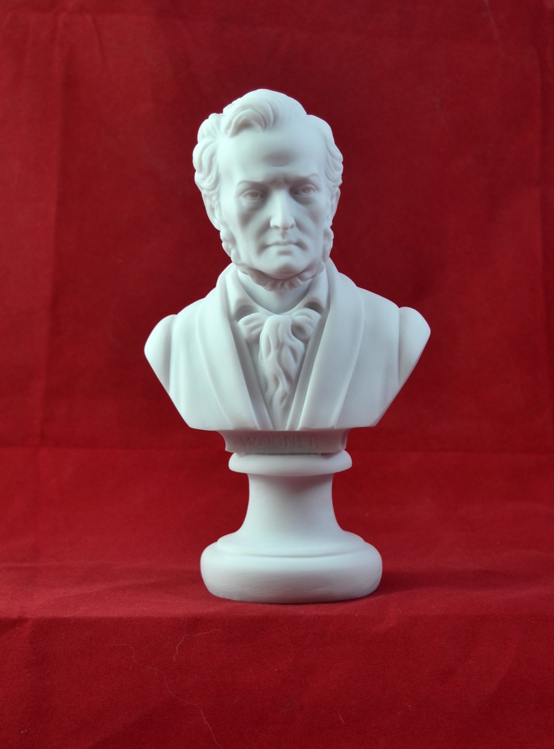Richard Wagner Büste Aus Beton – 44 Cm Hohe Gartenskulptur Grau Patiniert, Frostsicher & Wetterbeständig