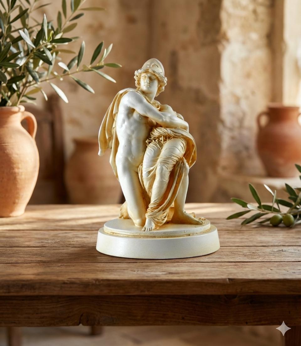 アレスとアフロディーテ（マルスとビーナス）彫刻大理石経年緑青彫像12