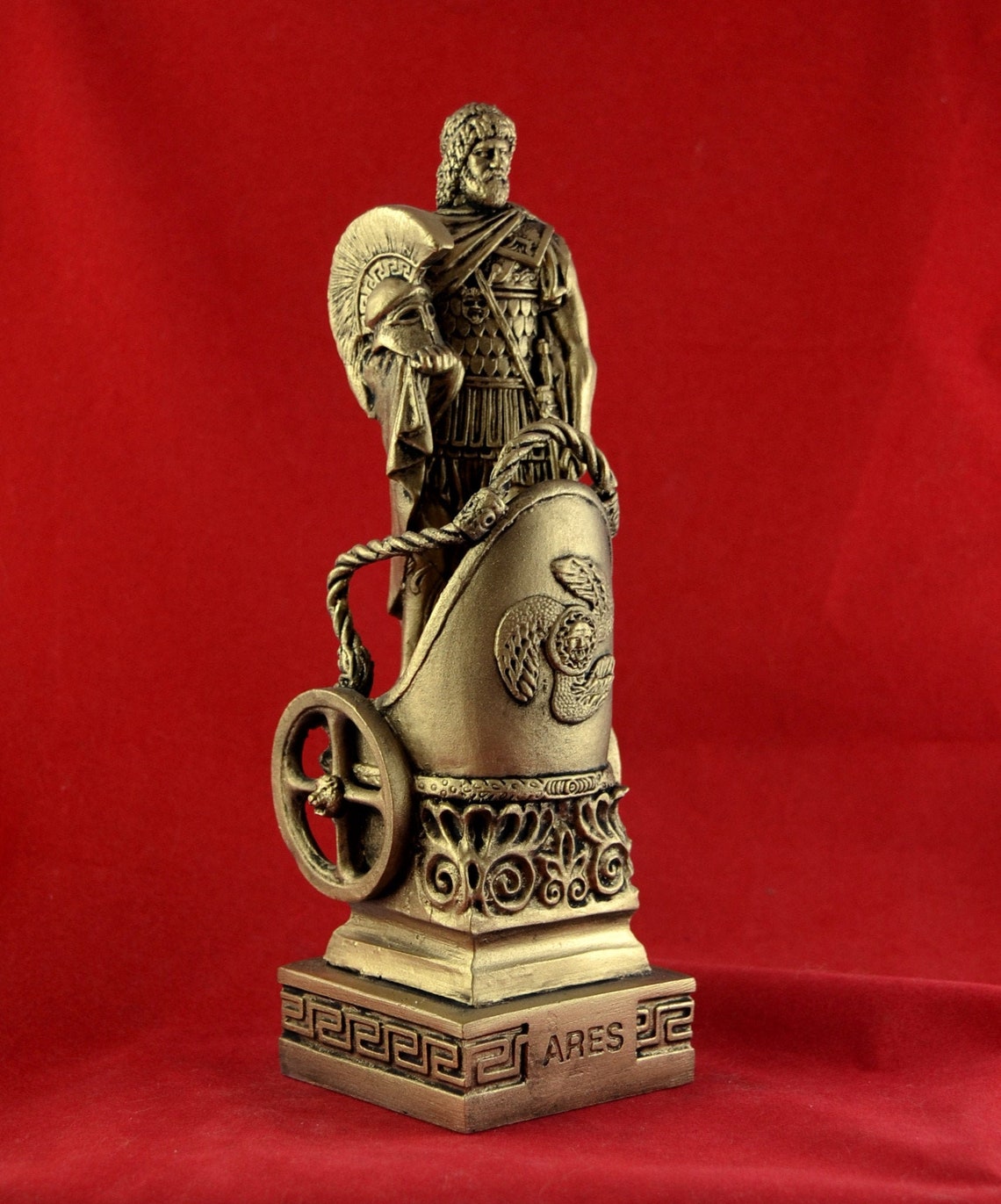 Ares Grieks Standbeeld God van oorlog goud patina NIEUWE Etsy
