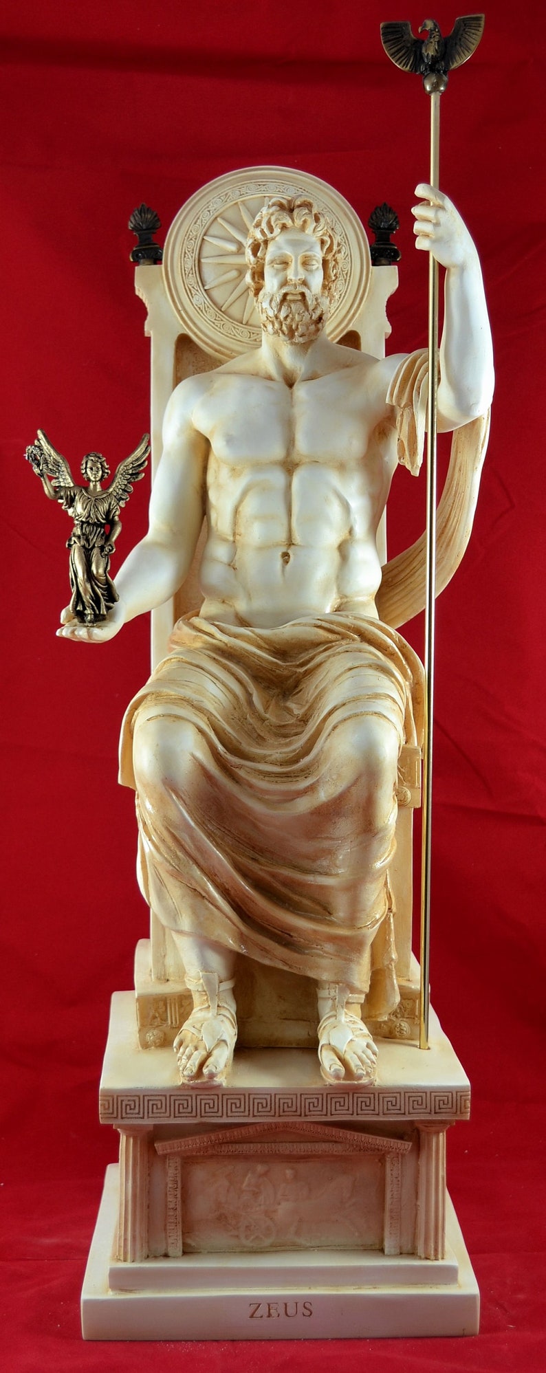 Zeus the greatest sculpture statue greek BIG SIZE Patina | Etsy