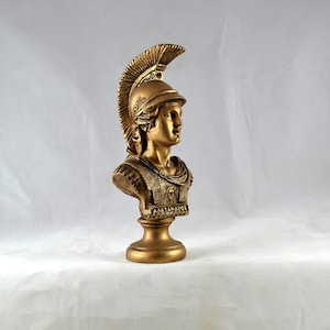 Alexander The Great Bust Gold Statue 7,5 inch  patina