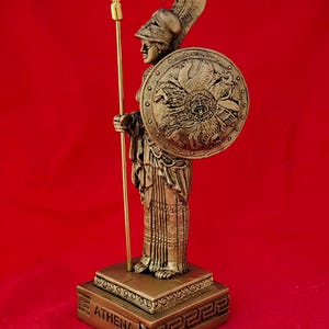 Athena greek statue wisdom goddess gold  16 cm - 6,3 inch