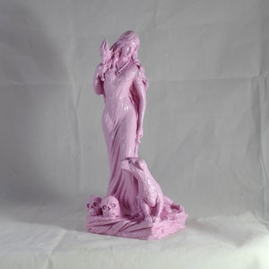 Estatua de la diosa bruja rosa mágica del amor Hécate, 19 cm (7,5 pulgadas)