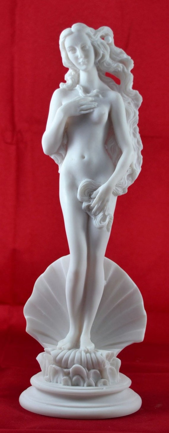 Handmade Venus Statue,Rising  Love Goddess Aphrodite , Altar Sculpture (10 inch 26 cm)