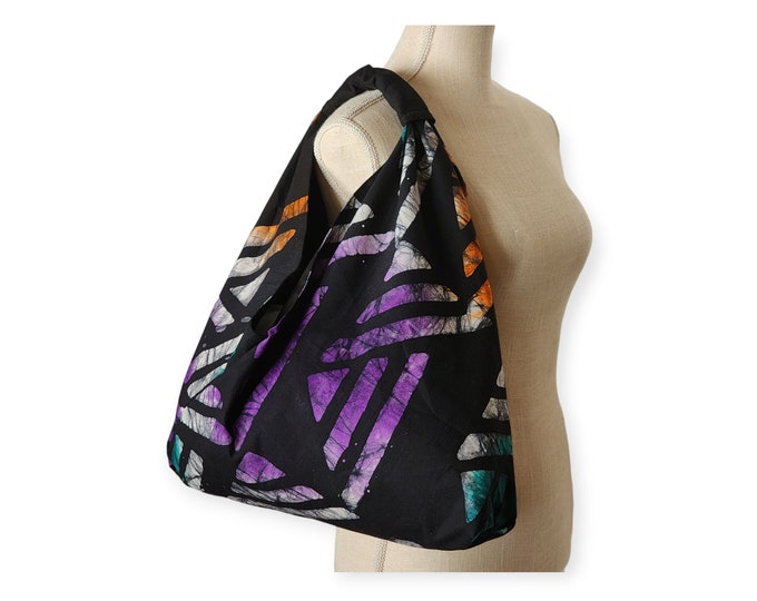 Two Interior Pockets, Foldable tote bag made with African print very Stylish for everyday