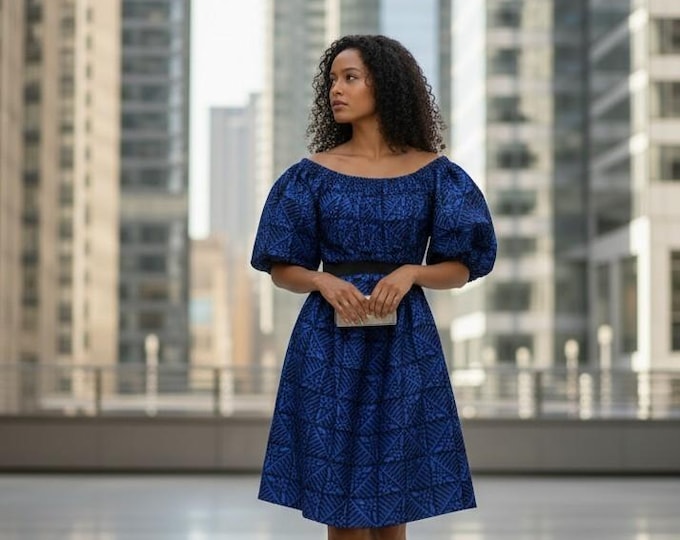 Summer dress _ off shoulder dress _ african print dress _ short dress _ Ankara Summer dresses