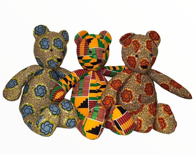 Ankara fabric stuffing animal , kids toy , Christmas gift , baby shower gift ,