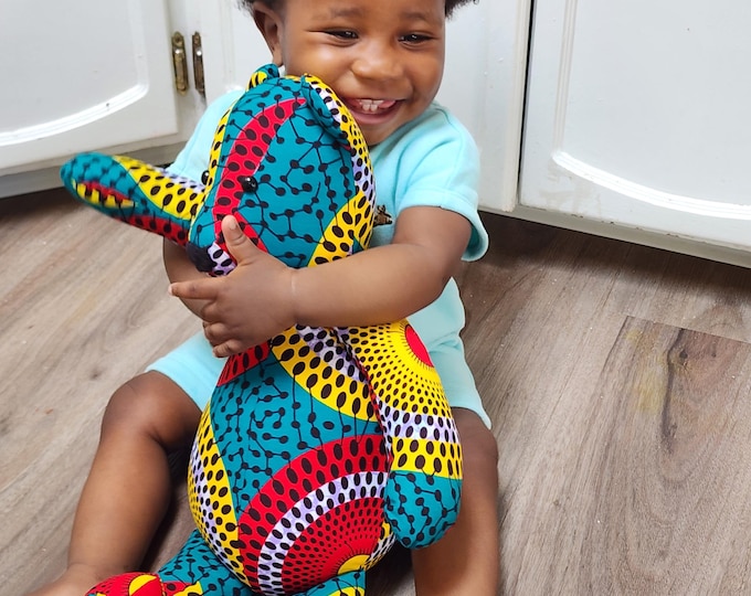 Ankara fabric stuffing animal , kids toy , Christmas gift , baby shower gift ,
