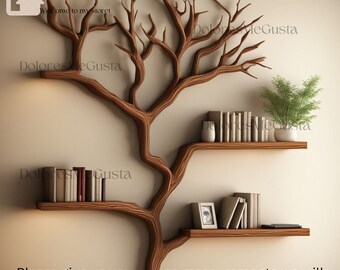 Decorate your living space with a bookshelf made of plants suitable for the living room and bedroom space.