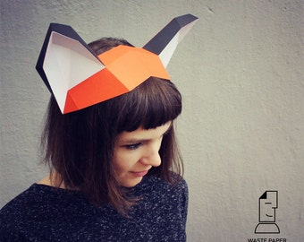 11 papercraft fox mask printable digital template etsy
