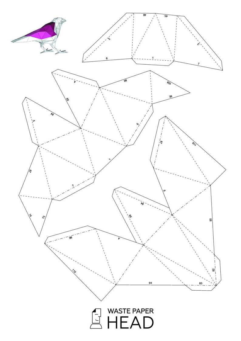 Полигональные фигуры из бумаги схемы для начинающих легкие