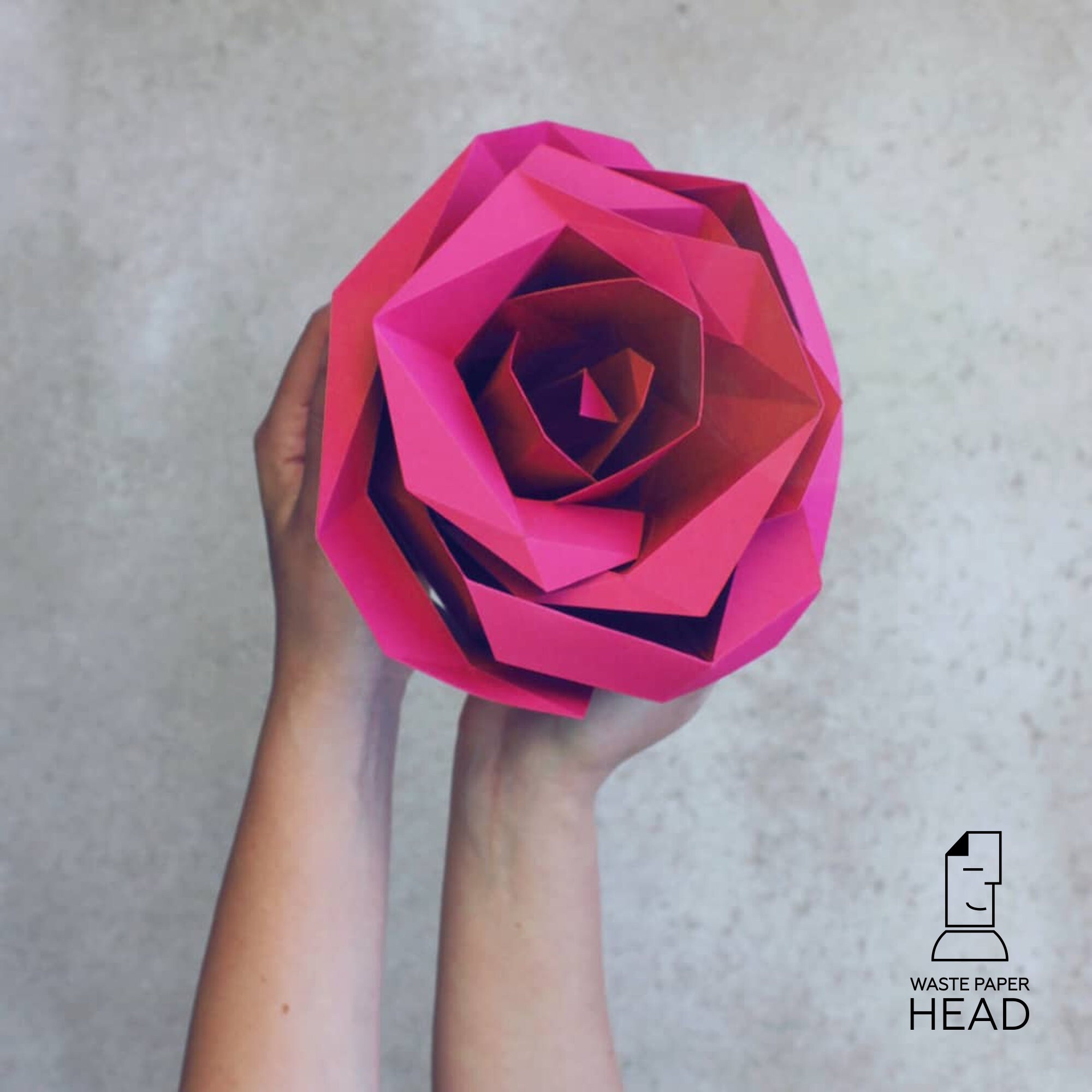 Papercraft ROSE printable digital DIY template Etsy