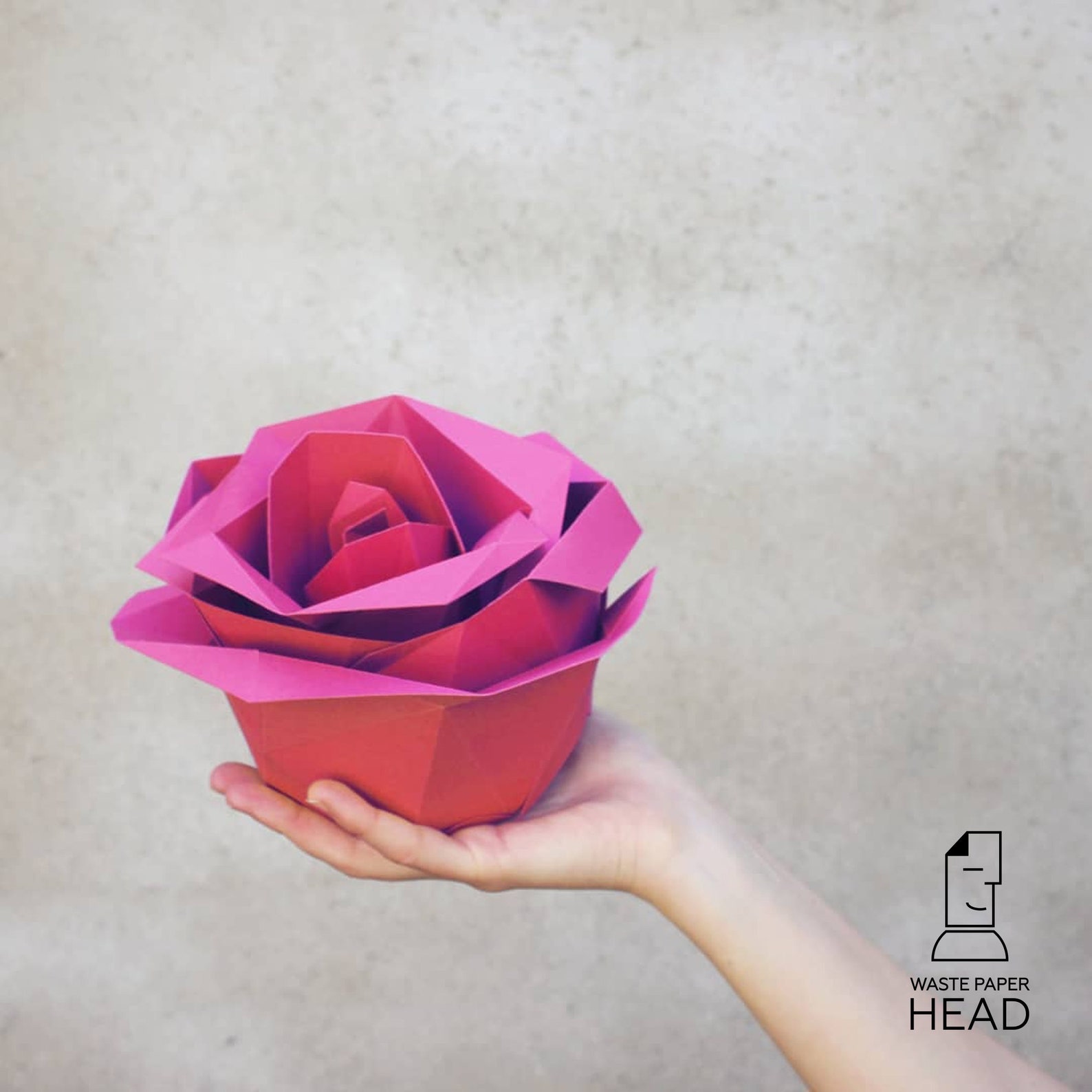 Papercraft ROSE printable digital DIY template Etsy
