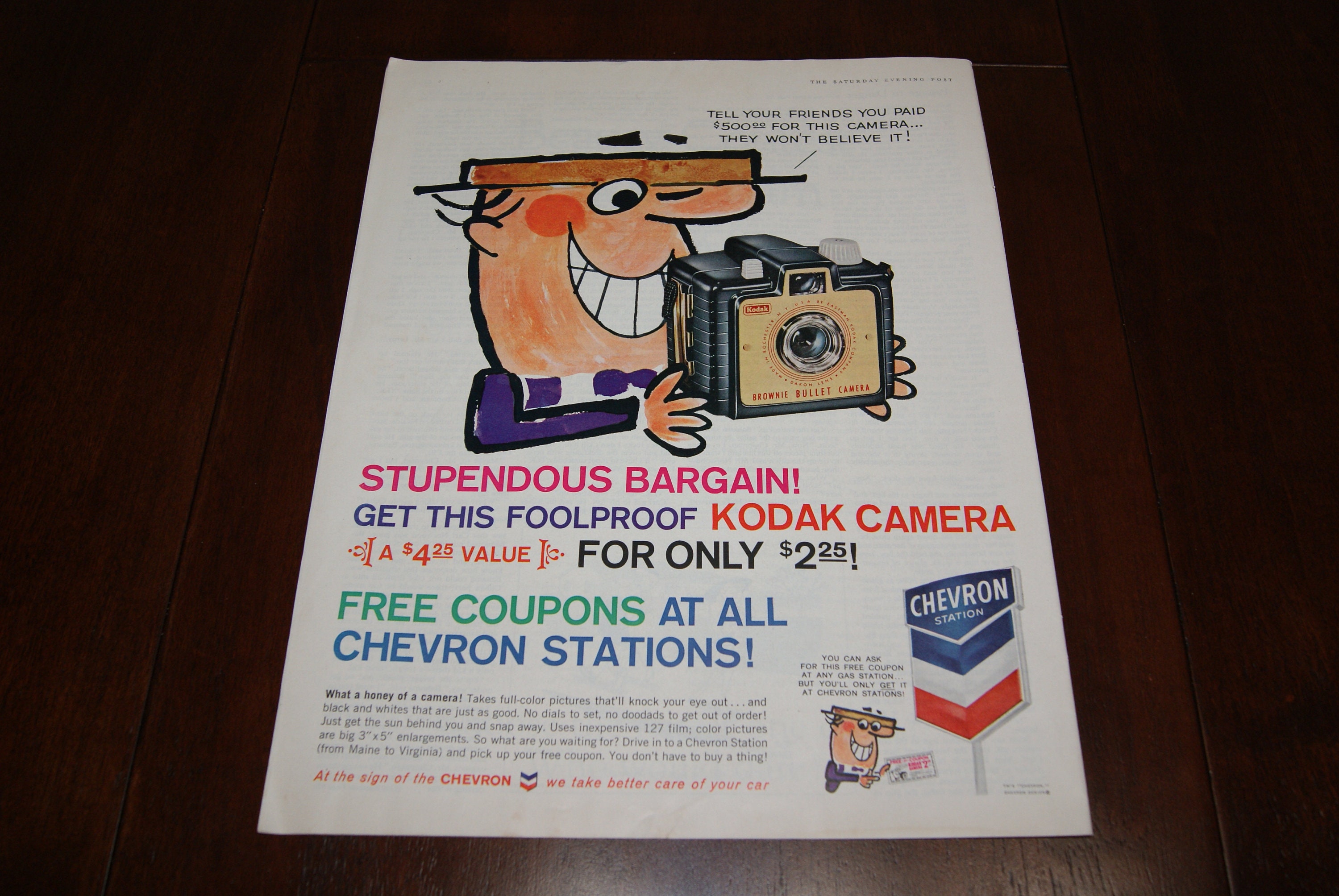 Vintage 1961 Print AD Advertisement Art Poster Paper Chevron Etsy