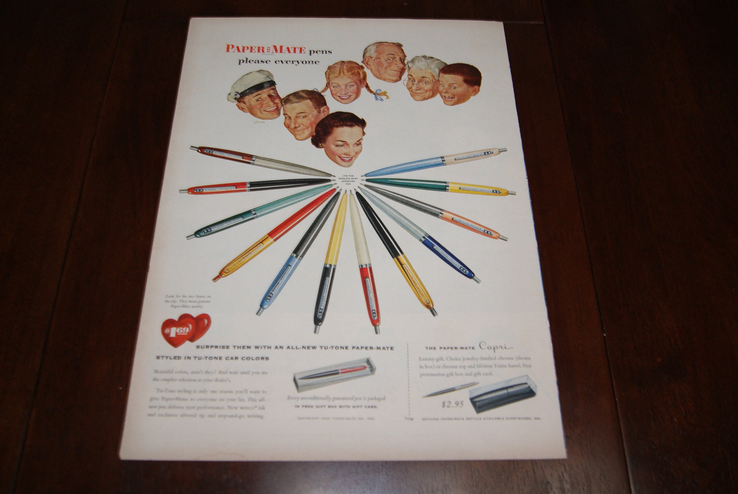 1950's Vintage Print AD Advertisement Art Poster | Etsy