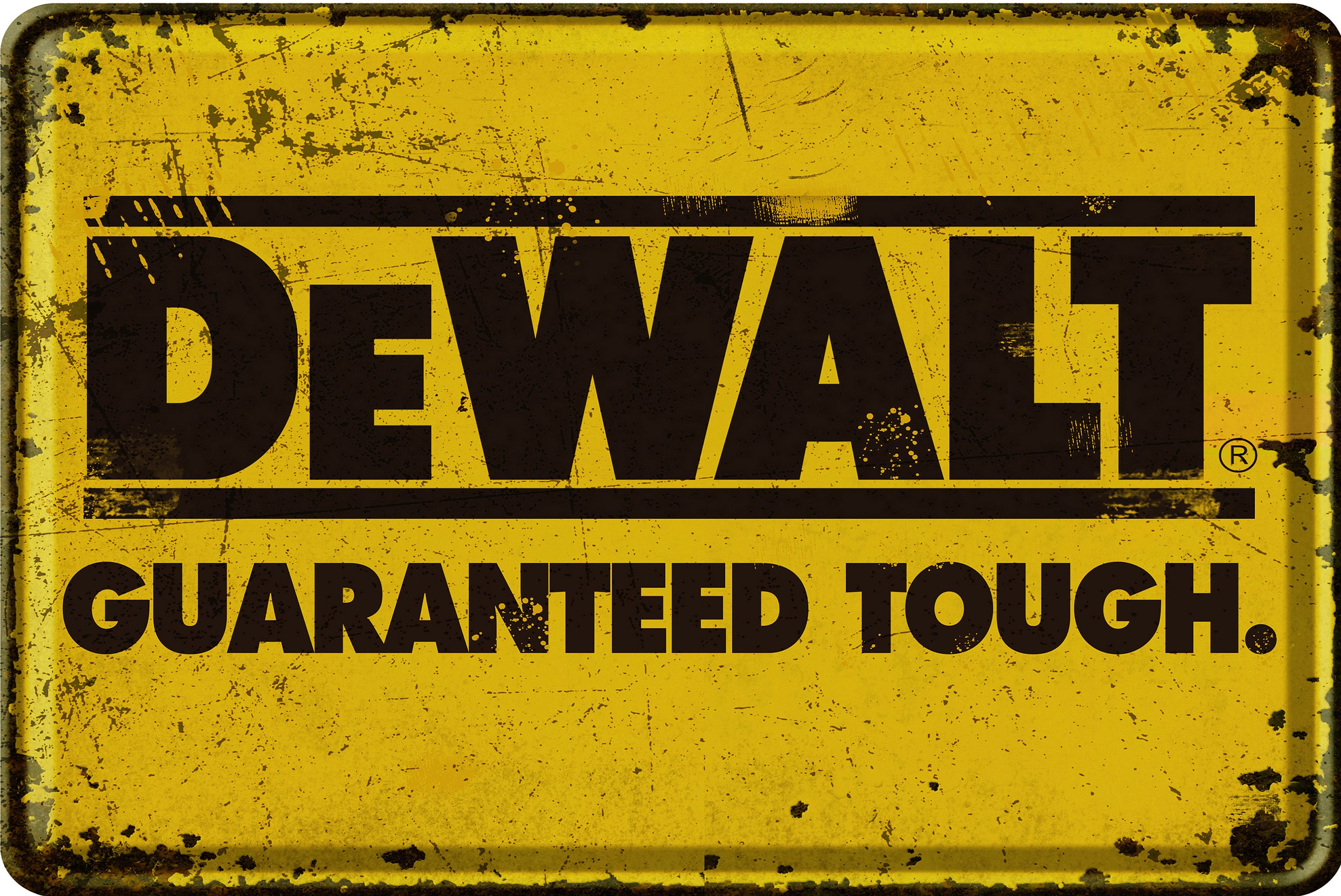 Vintage Metal Sign Reproduction Dewalt Tools Man Cave Sign Etsy