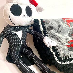 Conjunto de manta y peluche de ganchillo para bebé de Jack Skellington de Pesadilla antes de Navidad imagen 8