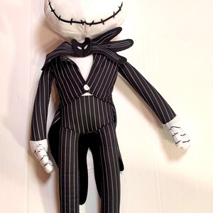 Conjunto de manta y peluche de ganchillo para bebé de Jack Skellington de Pesadilla antes de Navidad imagen 9