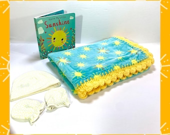 You're my Little Sunshine Crochet Baby Blanket Gift Set