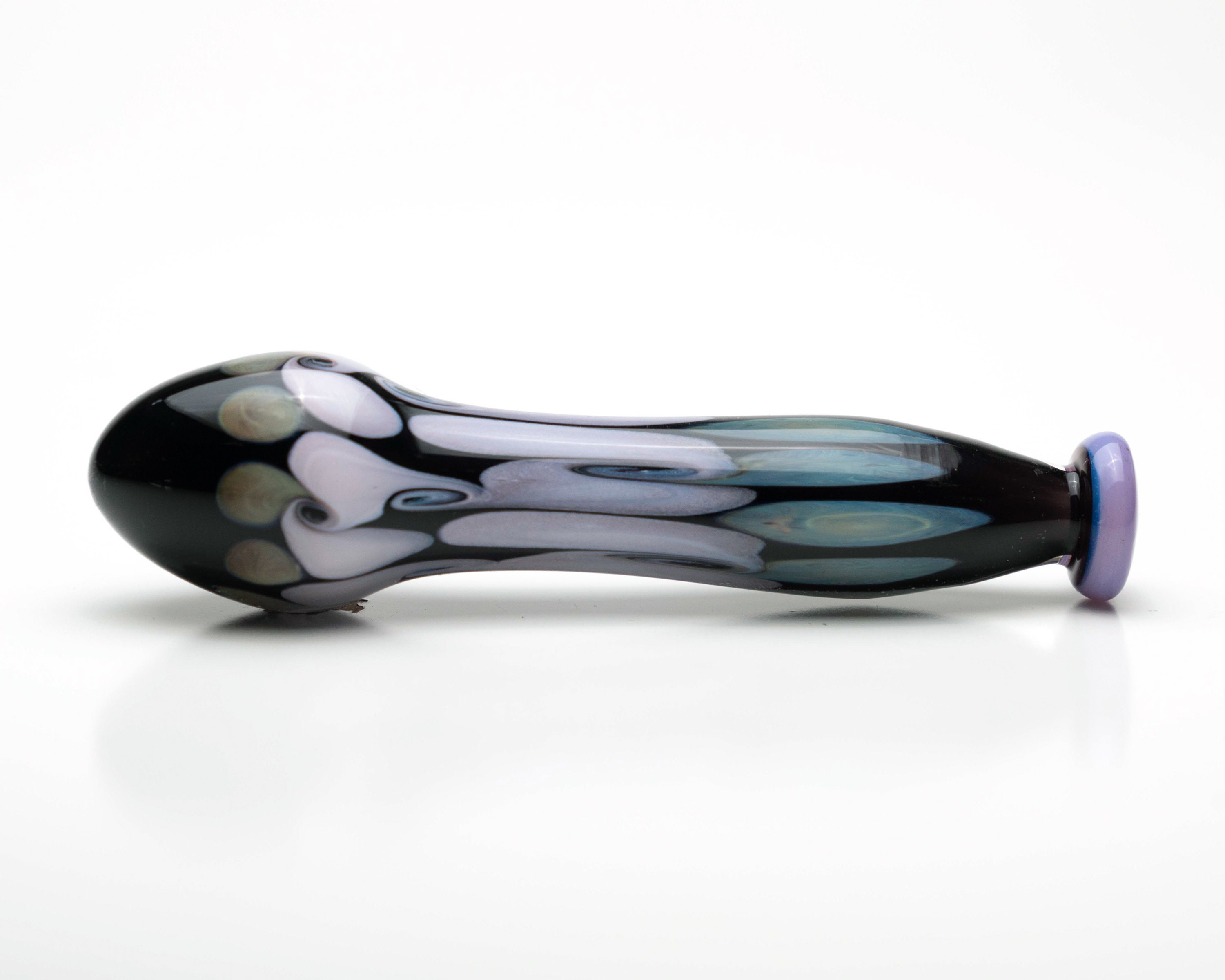 Glass Dildo Purple Swirl