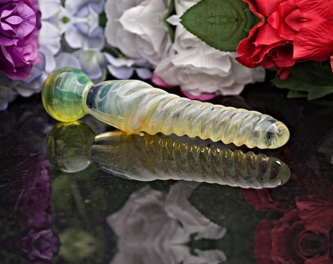 Glass Dildo / Spot massager - Ghostly Green Unicorn - Glass Personal Massager, Sex Toy for Men and Women  by Simply Elegant Glass