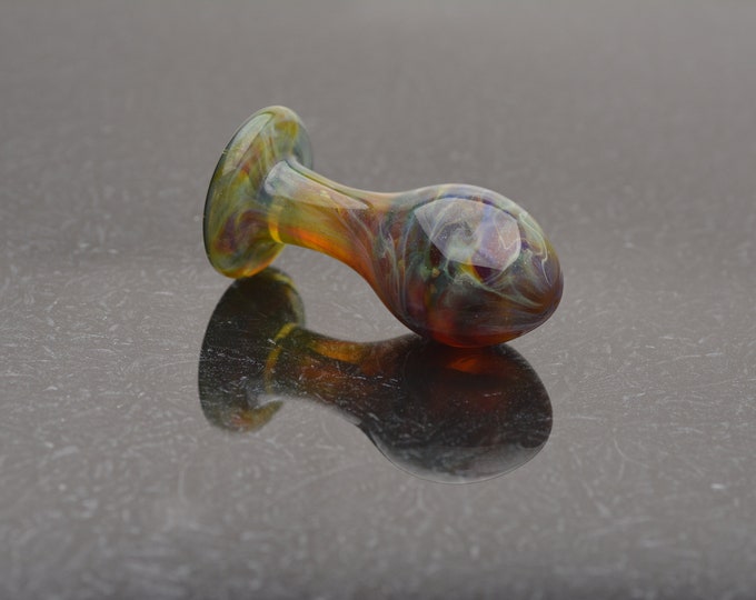 Glass Anal Plug - Medium - Rainbowstone - Butt Plug, Sex Toy Dialator Functional Erotic Art by Simply Elegant Glass