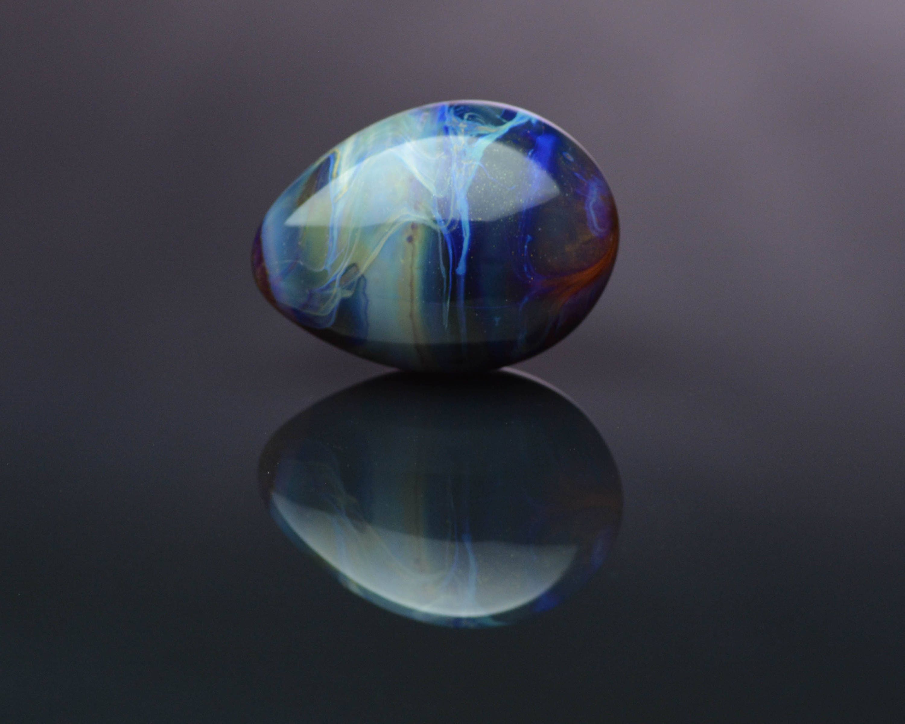 Glass Egg Medium Galactic Purple