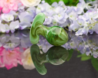 Glass Anal Plug  - Verdant - Size Large - Erotic Art by Simply Elegant Glass