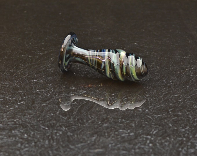 Glass Anal Plug - Small - Midnight Magicks - Butt Plug, Sex Toy Dialator Functional Erotic Art by Simply Elegant Glass