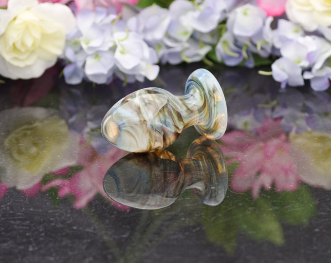 Glass Anal Plug  - Spiced Chai - Size Large - Erotic Art by Simply Elegant Glass