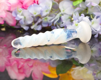 Glass Dildo / Spot massager - Moonstone Unicorn - Erotic Glass Art by Simply Elegant Glass