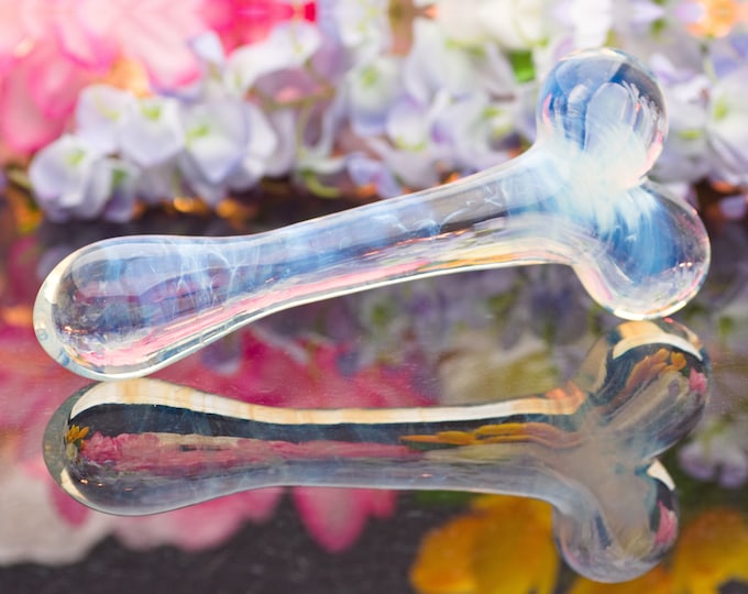 Glass Dildo / Spot massager - Moonlit Marrow - Erotic Glass Art by Simply Elegant Glass