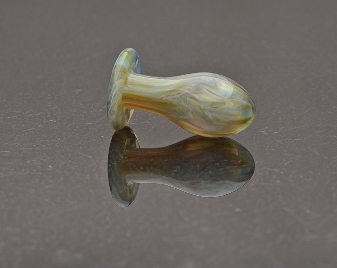Glass Butt Plug - Small-Medium - Hazy Flow - Luxury Sex Toy / Beautifully Colored Glass Sex Toy / Anal Plug by Simply Elegant Glass