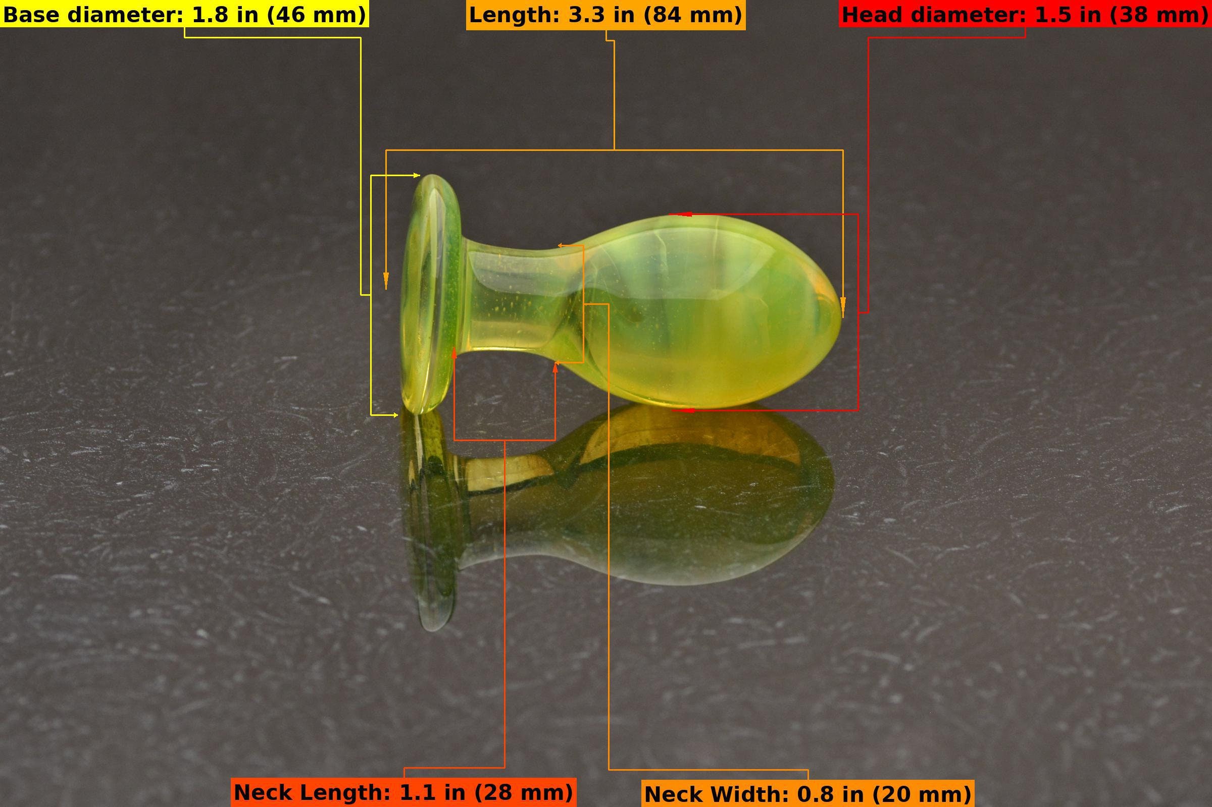 Glass Butt Plug Medium Vibrant Ectoplasm For Him Her Anal Plug