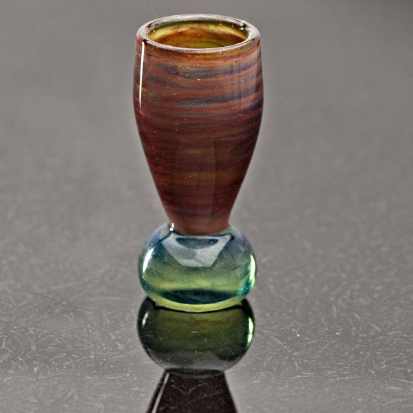 Hand Blown Art Shot Glass, Spirit Drinking Glass, Glass Vessel by Simply Elegant Glass - "Sunspot"