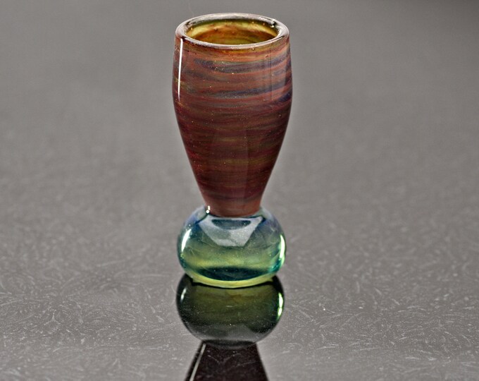 Hand Blown Art Shot Glass, Spirit Drinking Glass, Glass Vessel by Simply Elegant Glass - "Sunspot"