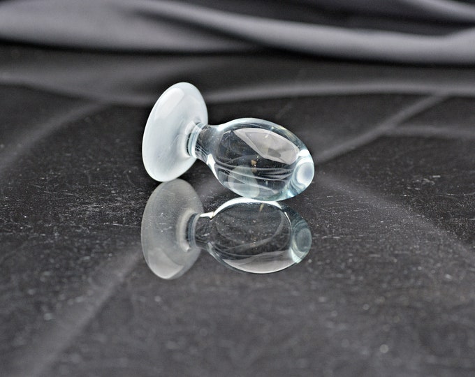 Glass Anal Plug - Extra Small - Icestone - Butt Plug, Sex Toy Dialator Functional Erotic Art by Simply Elegant Glass