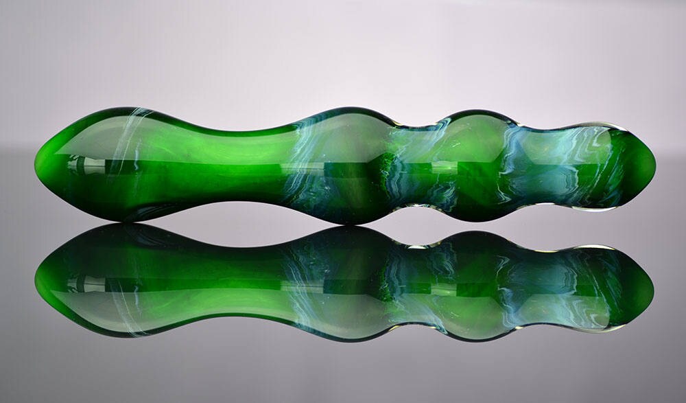 Glass Dildo Emerald Green